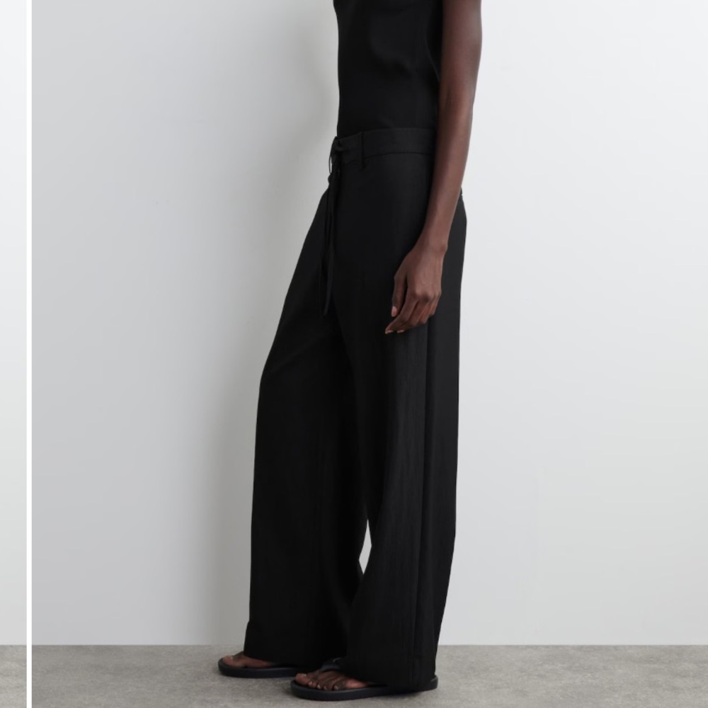 COS Black Drawstring Pants - Picture 2 of 6